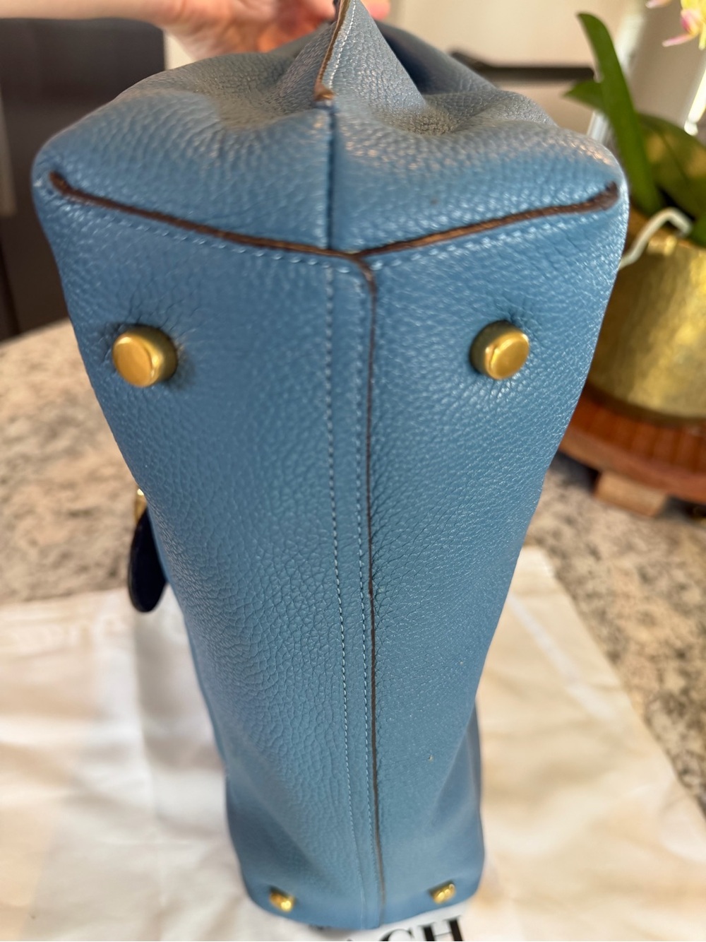 Coach Tabby Hobo Bag - Lake Blue Polished Pebbled Leather (Style 78207) EUC - Picture 11 of 14